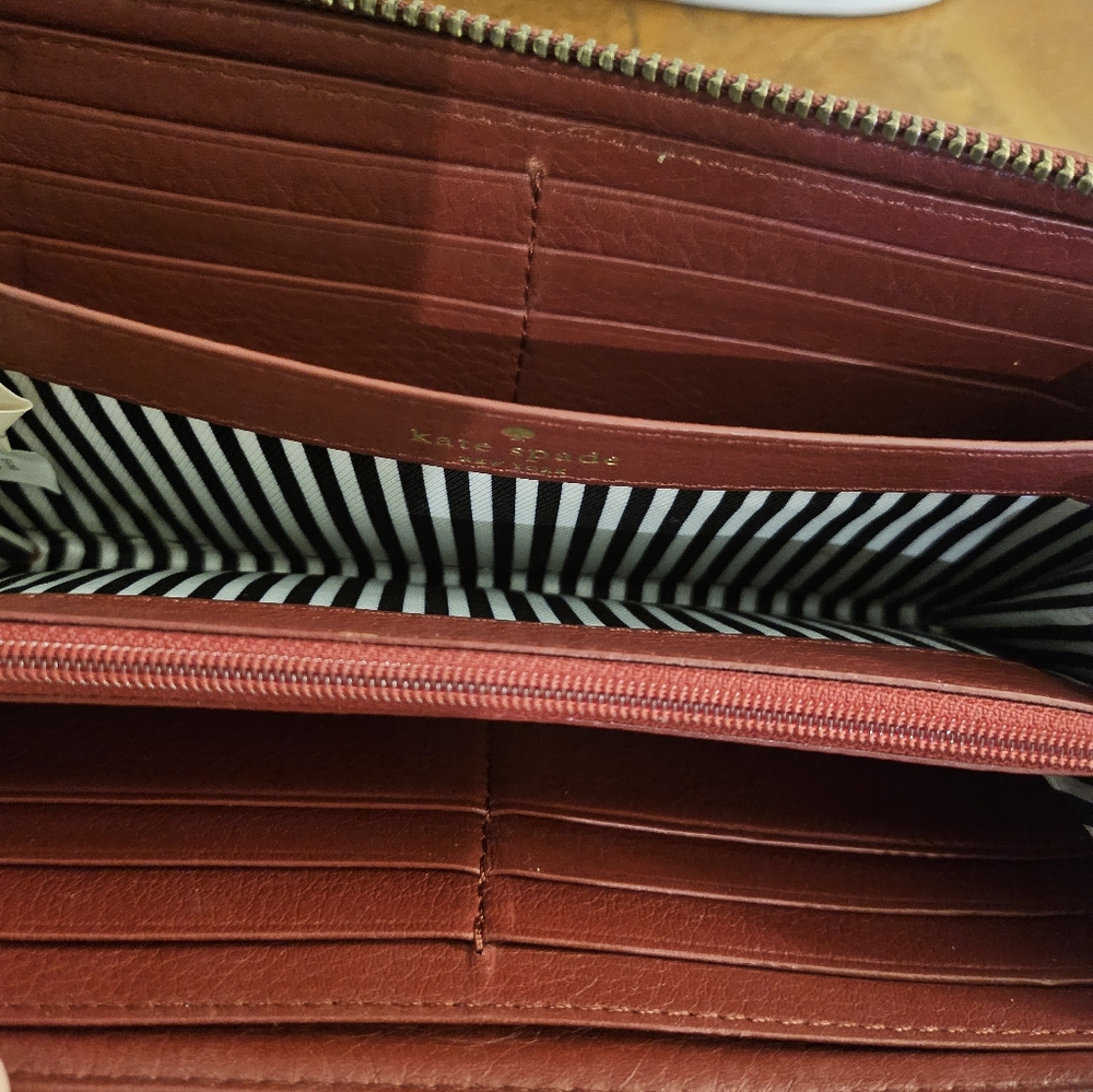 Kate Spade Burgundy Leather Wallet - Picture 8 of 8